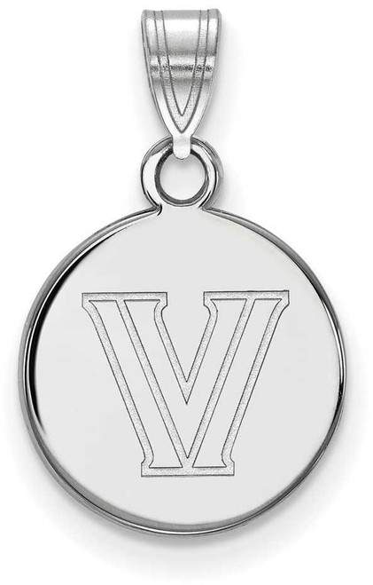 Image of 14K White Gold Villanova University Small Disc Pendant by LogoArt