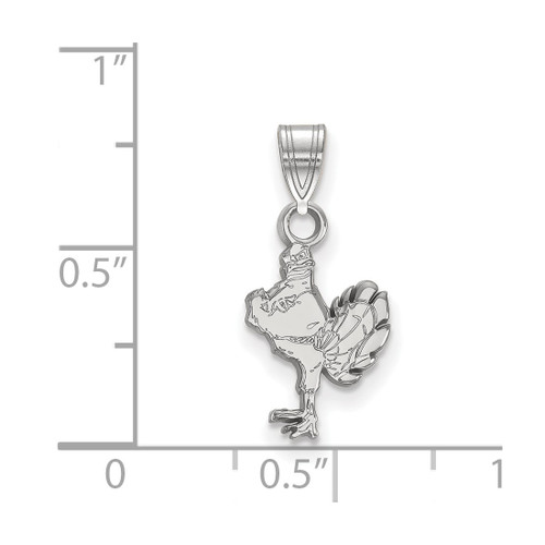 14K White Gold Virginia Tech Small Pendant by LogoArt (4W042VTE)