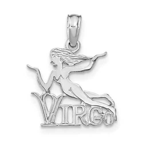 Image of 14K White Gold VIRGO Pendant