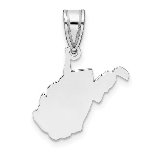 Image of 14K White Gold West Virginia State Pendant
