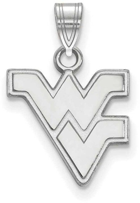 Image of 14K White Gold West Virginia University Small Pendant by LogoArt