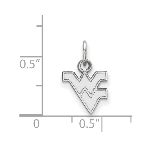 Image of 14K White Gold West Virginia University X-Small Pendant by LogoArt
