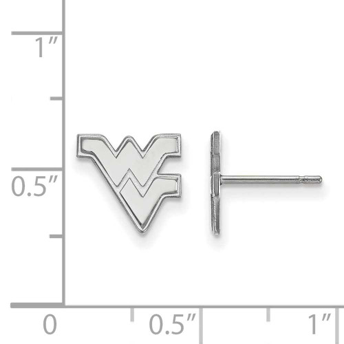 Image of 14K White Gold West Virginia University X-Small Post Earrings by LogoArt