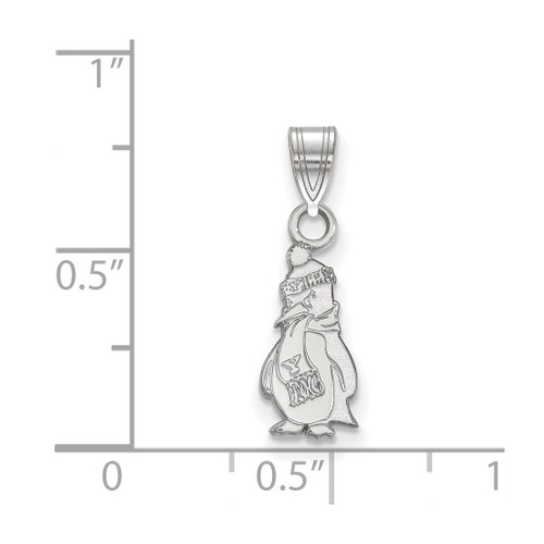14K White Gold Youngstown State University Small Pendant by LogoArt (4W005YSU)