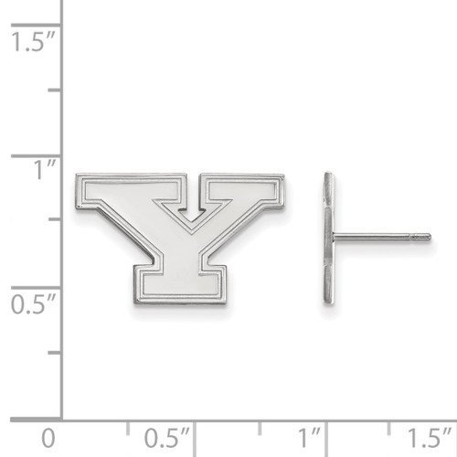 14K White Gold Youngstown State University Small Post Earrings by LogoArt