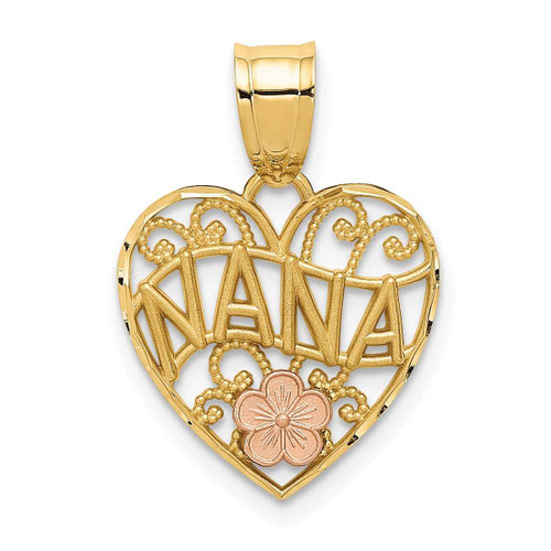 Image of 14K Yellow & Rose Gold Nana Heart Pendant