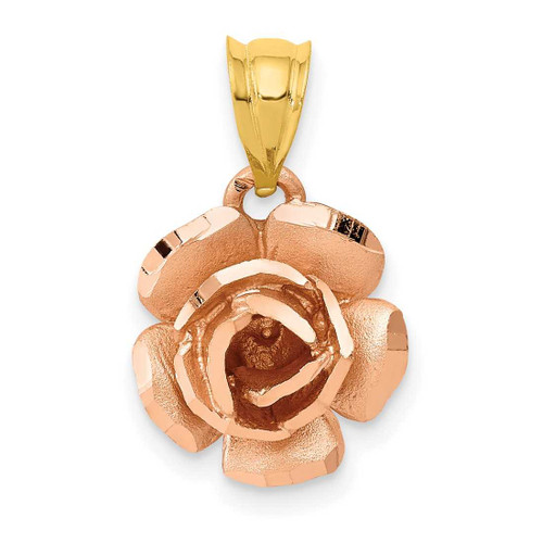 Image of 14K Yellow & Rose Gold Rose Flower Pendant