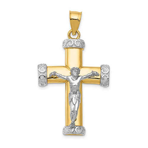 Image of 14K Yellow & White Gold Crucifix Pendant C961