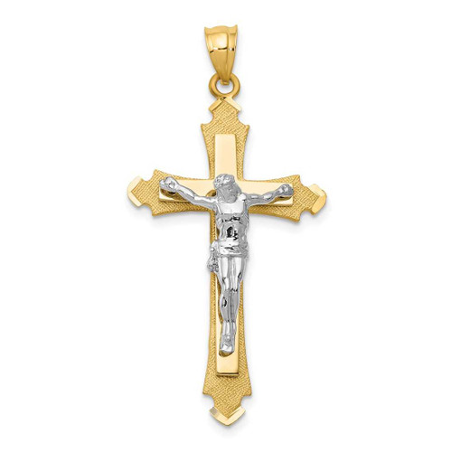 Image of 14K Yellow & White Gold Crucifix Pendant D32