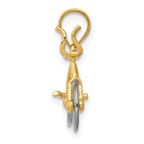 Image of 14K Yellow & White Gold Moveable Bicycle Pendant