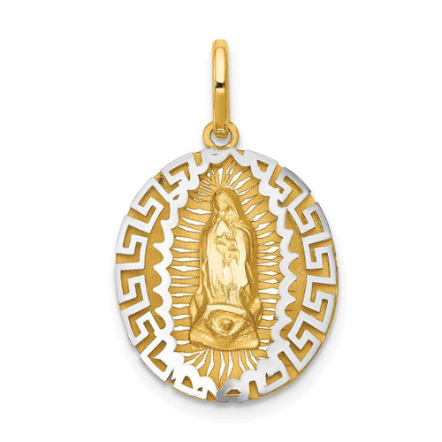 Image of 14K Yellow & White Gold Our Lady Of Guadalupe Pendant K6340