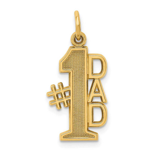 Image of 14K Yellow Gold #1 Dad Charm C1071