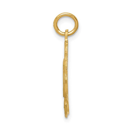 Image of 14K Yellow Gold #25 In Oval Pendant