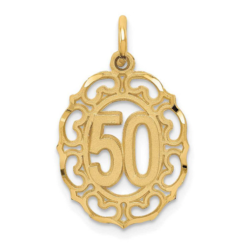 Image of 14K Yellow Gold #50 In Oval Pendant