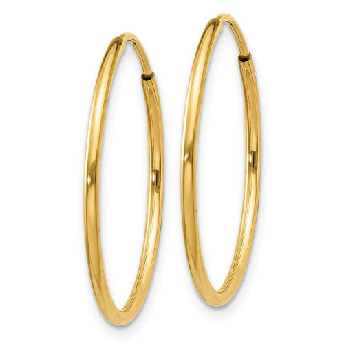 Image of 21mm 14K Yellow Gold 1.25mm Endless Hoop Earrings XY1207