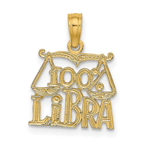 Image of 14K Yellow Gold 100% Libra Pendant