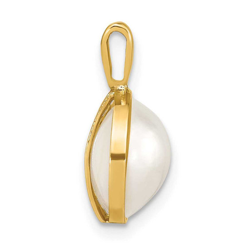 Image of 14K Yellow Gold 10-11mm Cultured Saltwater Mabe Pearl Pendant