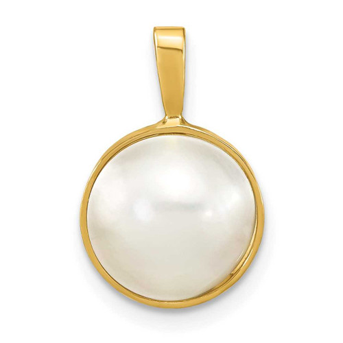 Image of 14K Yellow Gold 10-11mm Cultured Saltwater Mabe Pearl Pendant