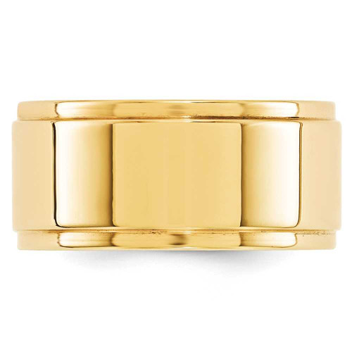 Image of 14K Yellow Gold 10mm Flat with Step Edge Band Ring