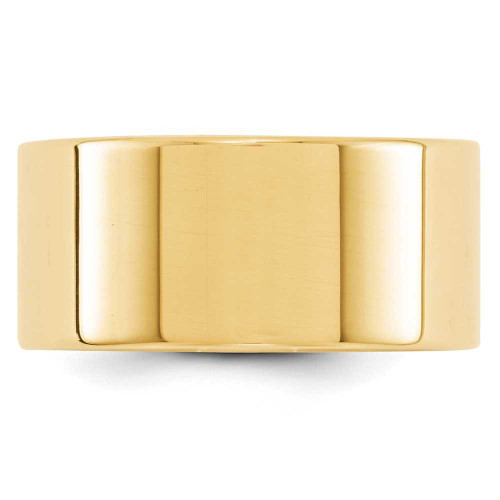 Image of 14K Yellow Gold 10mm Lightweight Flat Band Ring