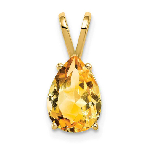 Image of 14K Yellow Gold 10x7mm Pear Citrine Pendant