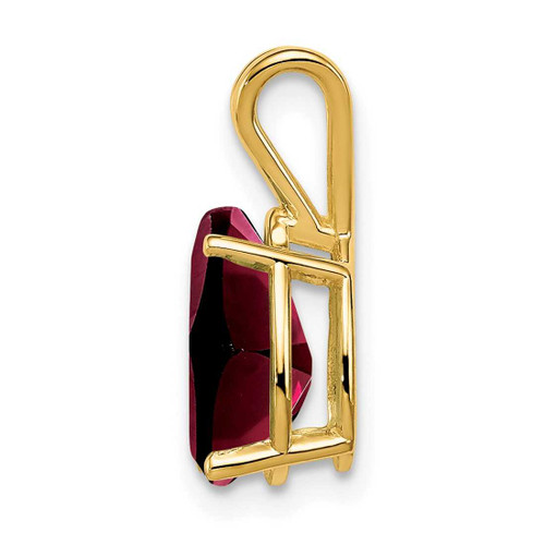 Image of 14K Yellow Gold 10x7mm Pear Garnet Pendant