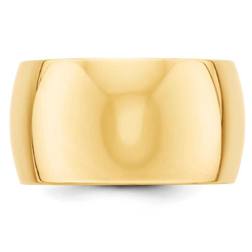 Image of 14K Yellow Gold 12mm Half Round Band Ring