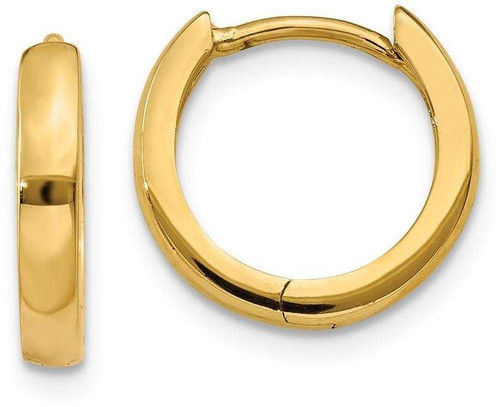 Image of 8mm 14K Yellow Gold 2.25mm Hinged Hoop Earrings