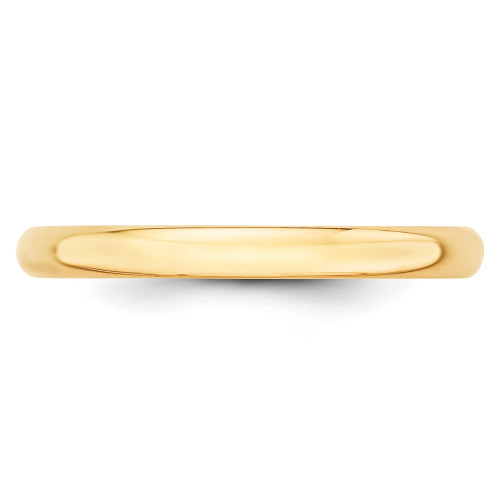 Image of 14K Yellow Gold 2.5mm Lightweight Half Round Band Ring