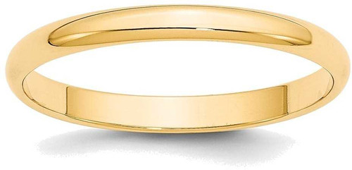 Image of 14K Yellow Gold 2.5mm Lightweight Half Round Band Ring