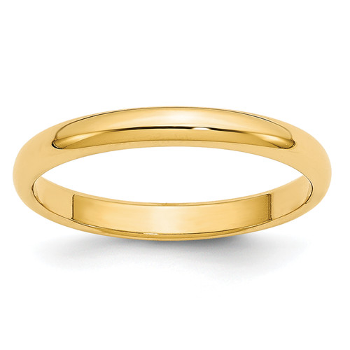 Image of 14K Yellow Gold 2.5mm Lightweight Half Round Band Ring