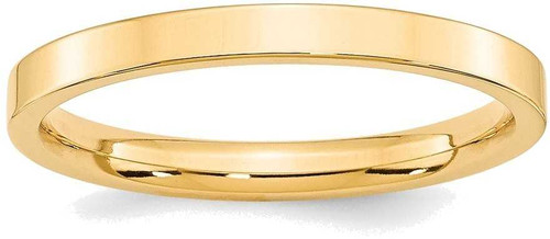 Image of 14K Yellow Gold 2.5mm Standard Flat Comfort Fit Band Ring