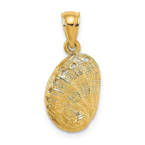 Image of 14K Yellow Gold 2-D Abalone Shell Pendant K7795