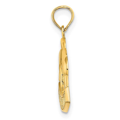 Image of 14K Yellow Gold 2-D Hawaii Under Dolphin Pendant