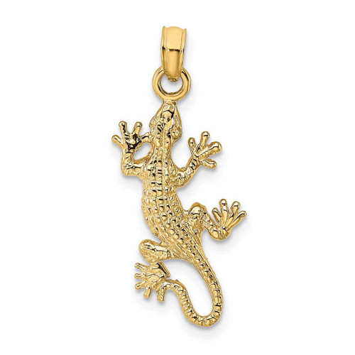 Image of 14K Yellow Gold 2-D Lizard Pendant