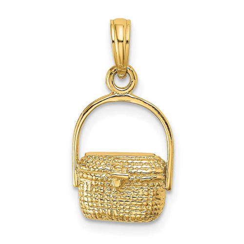 Image of 14K Yellow Gold 2-D Nantucket Basket Pendant K7966