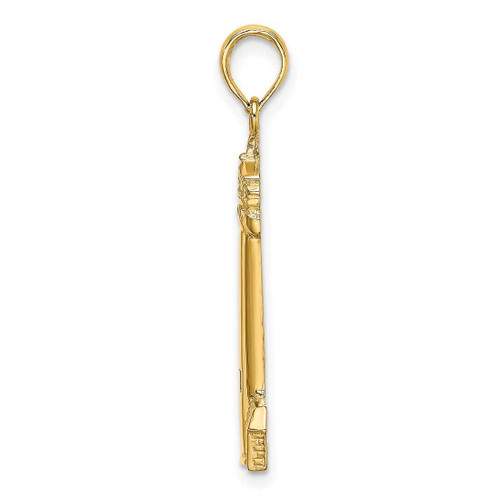 Image of 14K Yellow Gold 2-D Polished Cape May Lighthouse Pendant