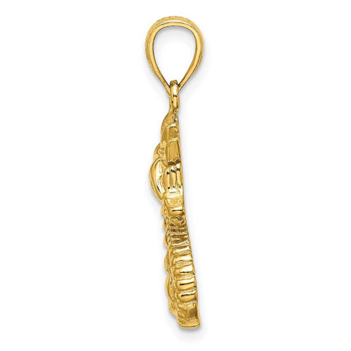 Image of 14K Yellow Gold 2-D Seahorse Pendant