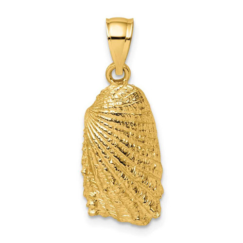 Image of 14K Yellow Gold 2-D Shell Pendant