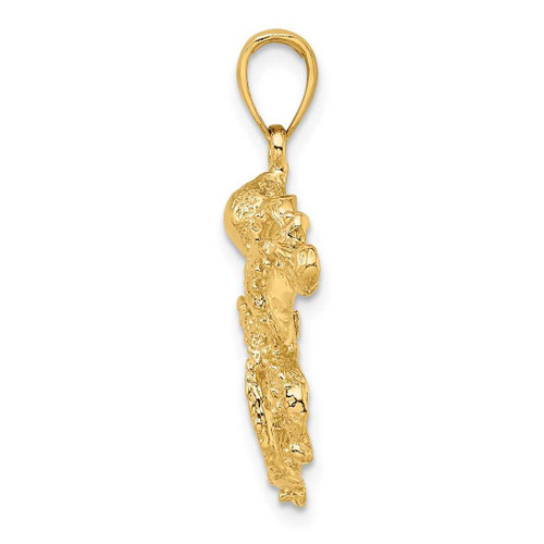 Image of 14K Yellow Gold 2-D Textured Octopus Pendant K7431