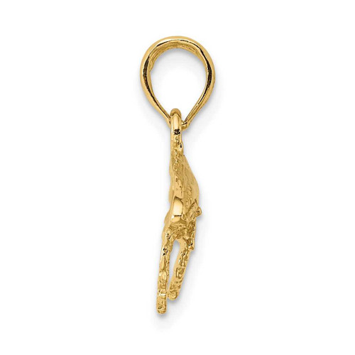 Image of 14K Yellow Gold 2-D Whale Pendant K7448