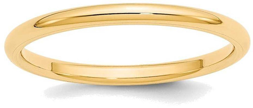 Image of 14K Yellow Gold 2mm Standard Comfort Fit Band Ring