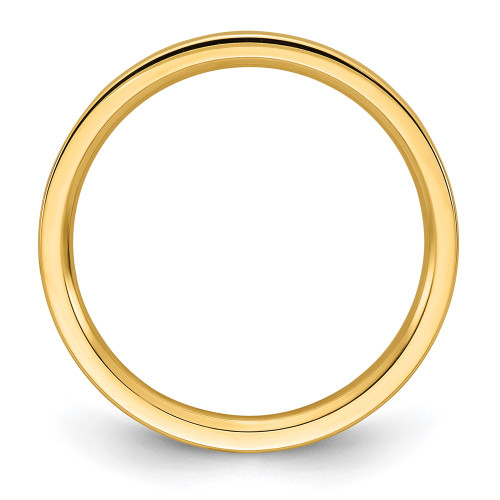 14K Yellow Gold 2mm Standard Flat Comfort Fit Band Ring