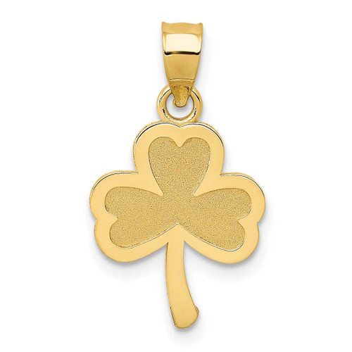 Image of 14K Yellow Gold 3 Leaf Clover Pendant