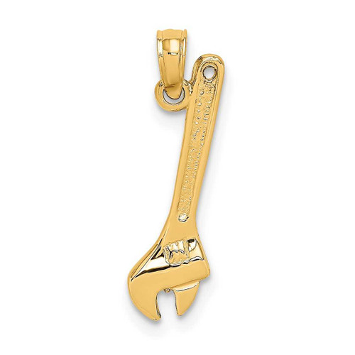 Image of 14K Yellow Gold 3-D Adjustable Wrench Pendant