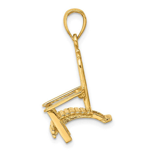 Image of 14K Yellow Gold 3-D Beach Chair Pendant