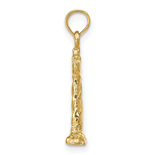Image of 14K Yellow Gold 3-D Cape Hatteras Lighthouse Pendant