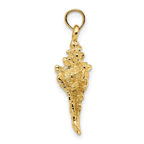 Image of 14K Yellow Gold 3-D Conch Shell Pendant K8136