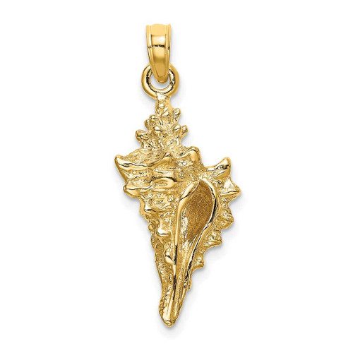 Image of 14K Yellow Gold 3-D Conch Shell Pendant K8136