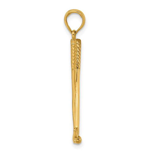 Image of 14K Yellow Gold 3-D Double Golf Clubs with Ball Pendant